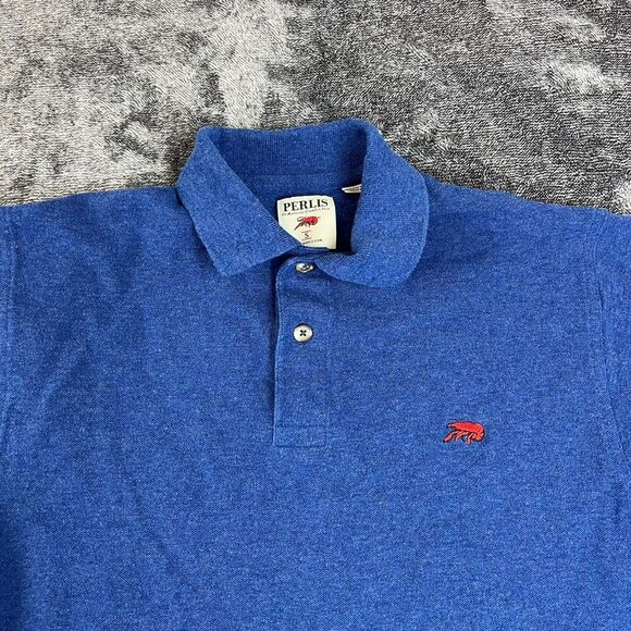 Perlis Crawfish Polo Men's S Bundle Of Two Short Sleeve Mardi Gras Blue Green - Picture 4 of 13